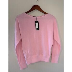 NWT Nasty Gal pink knit long sleeve sweater size small